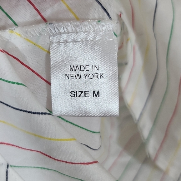 Petersyn M MEDIUM Lilly Rainbow Striped Off the Shoulder Top Shirt - Picture 5 of 7